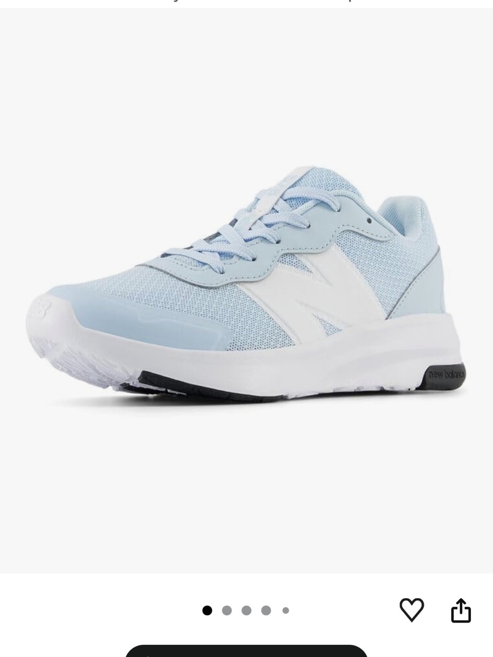 New Balance Girls Sky Blue Dynasoft 578 V1 Lace-Up Sneakers Size 2 Little Kid